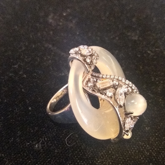 High end precious stones silver ring - Picture 4 of 5